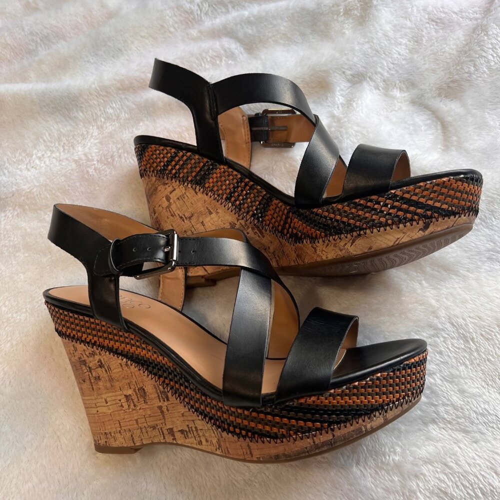 Franco Sarto stallion 2,‎ wedge sandals size 8 - Picture 2 of 9